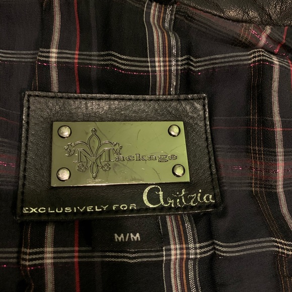 Aritzia Mackage Black Lambskin Leather Jacket Med - Picture 2 of 4